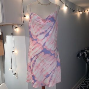 Tie dye slip dress